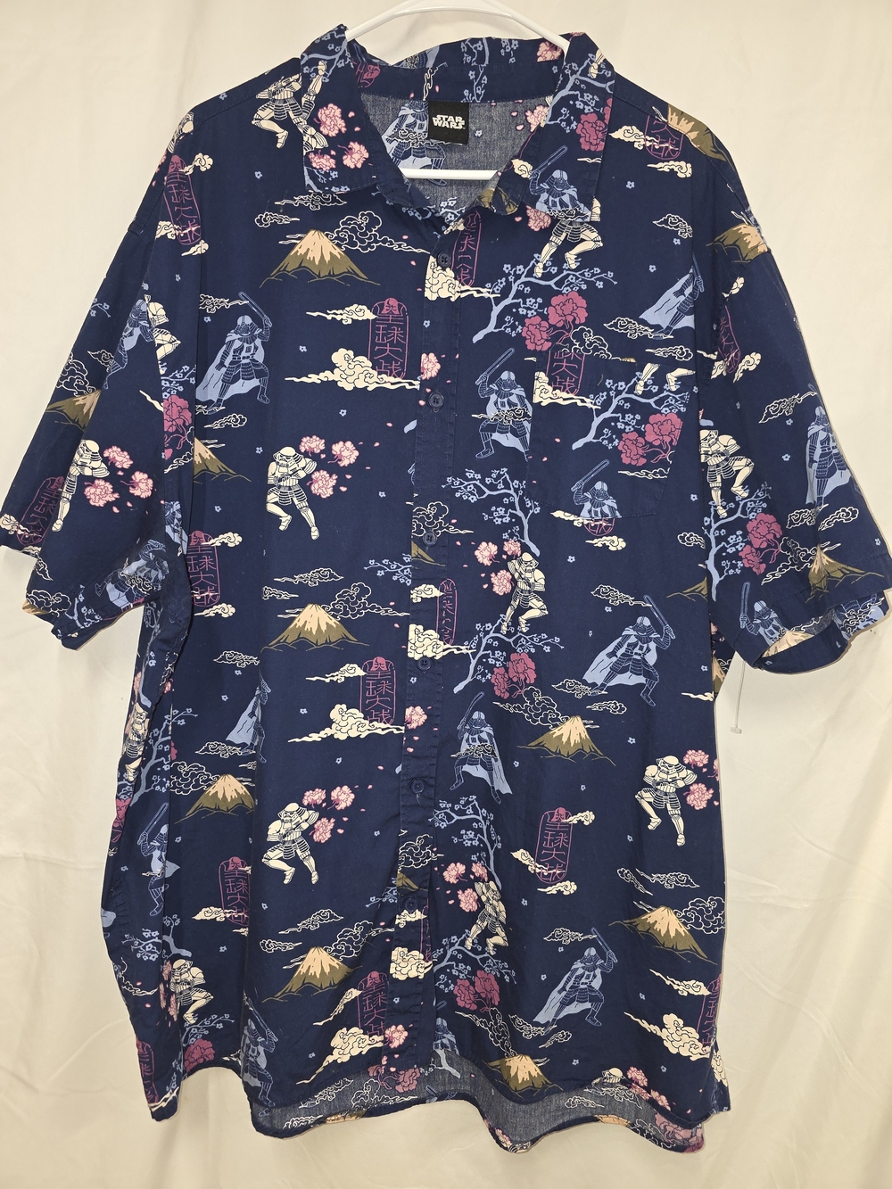 Star Wars Navy Hawaiian-Style Button-Up Shirt